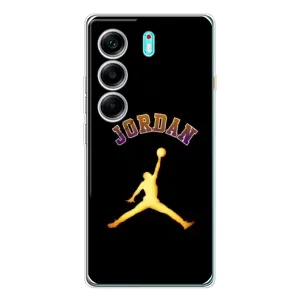 Чехлы для TECNO Camon 40 - с картинкой JORDAN (AlphaPrint) (Jordan Gold)