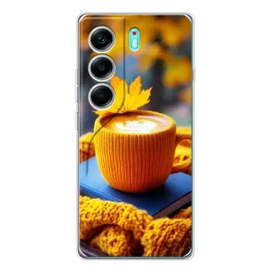 Чехол с принтом «Кофе на желтом пледе» для TECNO Camon 40