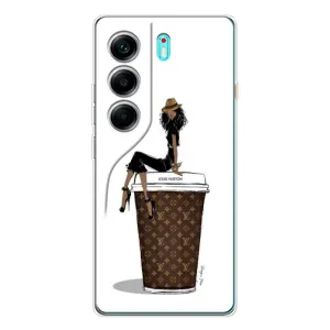 Чехлы Луи Витон для TECNO Camon 40 (AlphaPrint - LOUIS VUITTON) (кофе LOUIS VUITTON)
