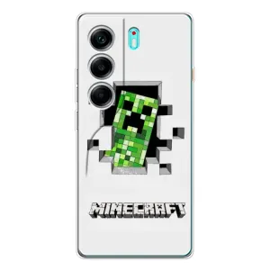 Чохол Майнкрафт на TECNO Camon 40 (AlphaPrint) Minecraft (кріпер Майнкрафт)