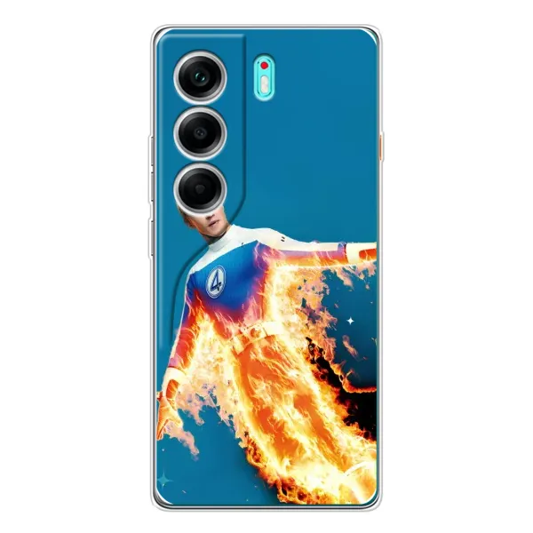 Чехол с принтом «Человек-факел в огне» для TECNO Camon 40