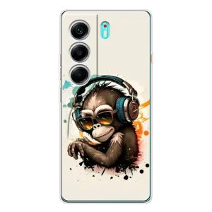 Чехол с принтом «Макака в наушниках» для TECNO Camon 40