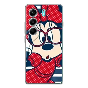 Эксклюзивный чехол для TECNO Camon 40 (AlphaPrint - Мультяшные) (Маус в очках)
