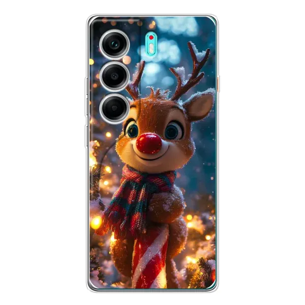Чехол с принтом «Олень с шарфом» для TECNO Camon 40