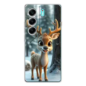Чехол с принтом «Олененок в лесу» для TECNO Camon 40