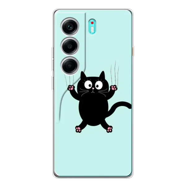 Чехол с принтом «Падающий кот» для TECNO Camon 40 Чехол с принтом «Падающий кот» для TECNO Camon 40