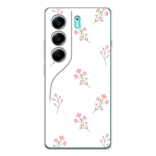 Чехол с принтом «Розовые цветы» для TECNO Camon 40