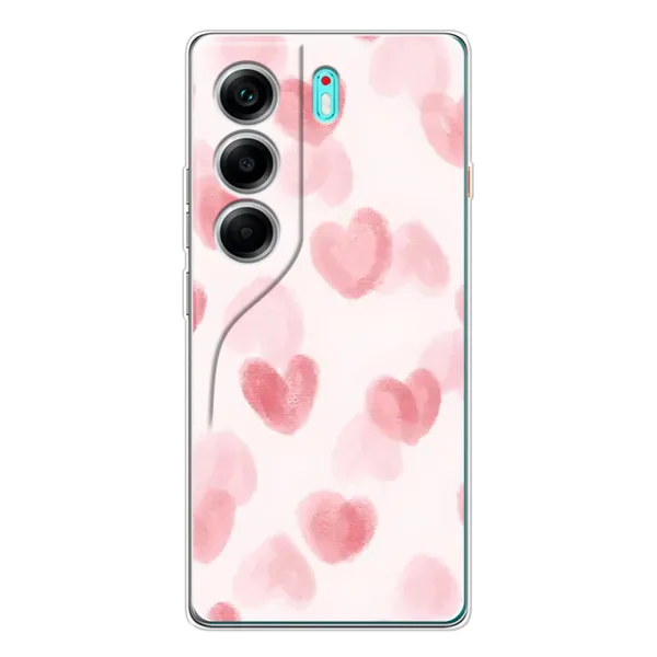 Чехол с принтом «Розовые сердечки» для TECNO Camon 40