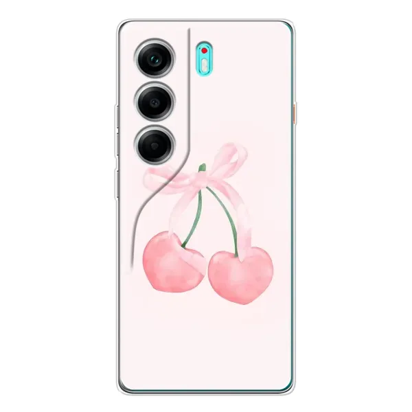 Чехол с принтом «Розовые вишни» для TECNO Camon 40