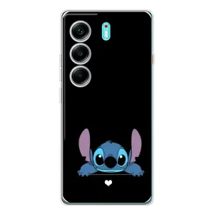 Чохол з принтом Стіч на TECNO Camon 40 (Стіч на чорному)