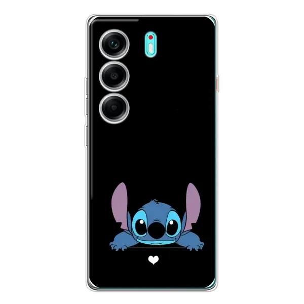 Чехол с принтом «Стич на черном» для TECNO Camon 40