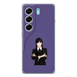 Чохли Венсдей на TECNO Camon 40 Уенсдей (AlphaPrint) (Венздей у чорному)