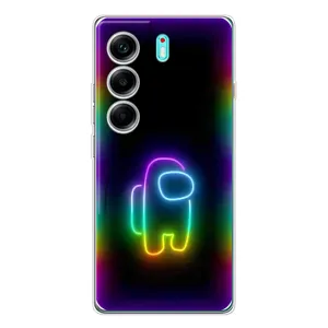 Чехол Амонг Ас для TECNO Camon 40 (AlphaPrint) (Яркий скин)