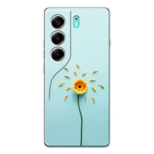 Чехлы с Цветами для TECNO Camon 40 (VPrint) (Желтый цветок)