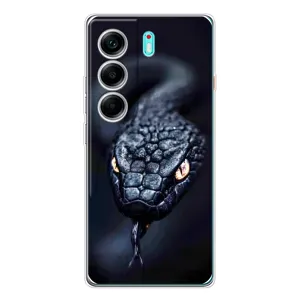 Чехол с принтом «Черная змея» для TECNO Camon 40