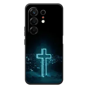 Християнські Чохли для TECNO Camon 50 (AlphaPrint) (Хрест і місто)