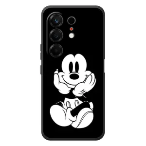 Эксклюзивный чехол для TECNO Camon 50 (AlphaPrint - Мультяшные) (Микки на черном)