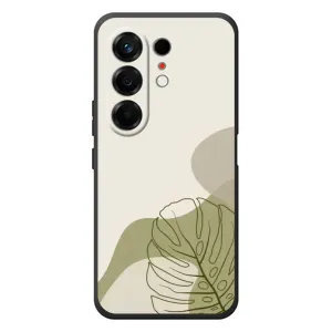 Силиконовый чехол с принтом в цветах на TECNO Camon 50 (Зеленая монстера дизайн)