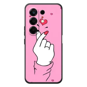 Чехол с принтом для TECNO Camon 50 (AlphaPrint - Знак сердечка)