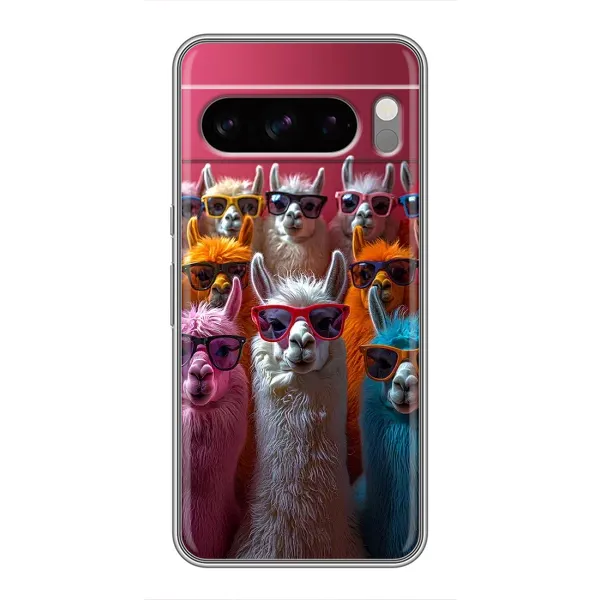 Чохол з принтом «Лами в окулярах» для TECNO Camon Air