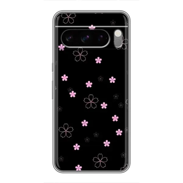 Чехол с принтом «Розовые цветы на черном» для TECNO Camon Air