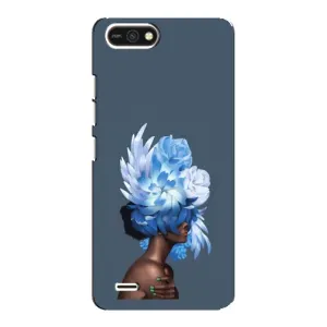 Чехлы (ART) Цветы на TECNO POP 2F (VPrint) (Квіти на голові)