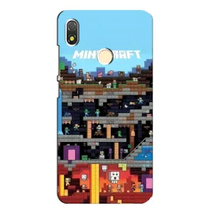 Чехол Майнкрафт на TECNO POP 3 (AlphaPrint) Minecraft (фон Minecraft)