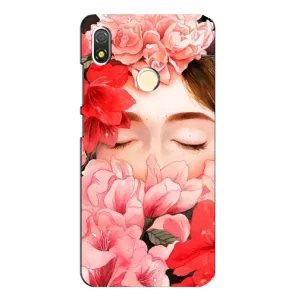 Чехлы (ART) Цветы на TECNO POP 3 (VPrint) (Очі в квітах)