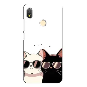 Чохол з малюнком кіт на TECNO POP 3 (Коти в окулярах)