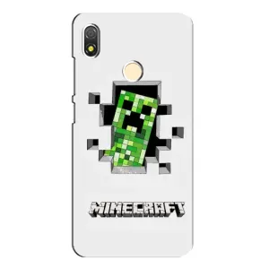 Чехол Майнкрафт на TECNO POP 3 (AlphaPrint) Minecraft (крипер Майнкрафт)