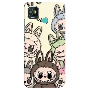 Чохол з Лабубу на TECNO Pop 4 LTE (Золота мавпа Bored Ape)