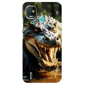 Чехол с картинкой «Хищники» для TECNO Pop 4 LTE (Опасный крокодил)