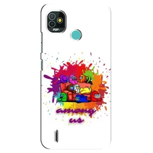 Чехол Амонг Ас для TECNO Pop 4 LTE (AlphaPrint) (Яркий АмонгАс)