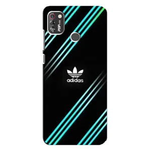 Чохли Адидас для TECNO POP 4 Pro (AlphaPrint) (Адідас з полосами)