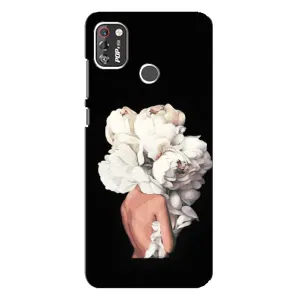 Чехлы (ART) Цветы на TECNO POP 4 Pro (VPrint) (Білі квіти)