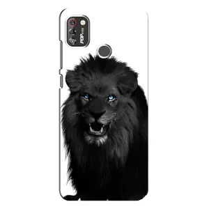 Чохли з картинкою животних TECNO POP 4 Pro (Чорний ЛЕВ)