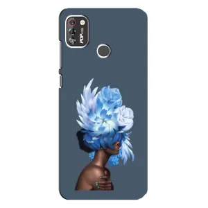 Чехлы (ART) Цветы на TECNO POP 4 Pro (VPrint) (Квіти на голові)