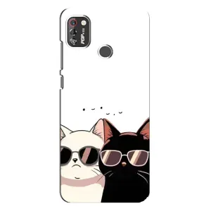Чохол з малюнком кіт на TECNO POP 4 Pro (Коти в окулярах)