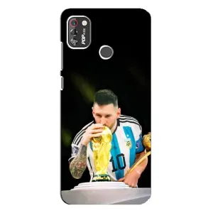 Чехлы для TECNO POP 4 Pro (Leo чемпион) (AlphaPrint) (Кубок Месси)