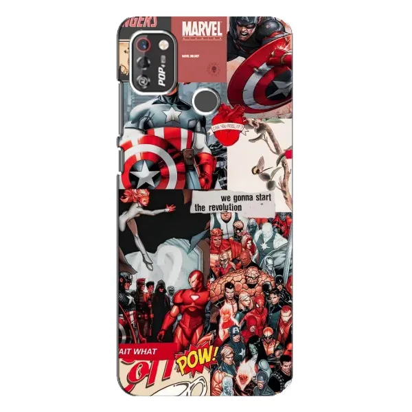 Чохол з принтом «Марвел Комикс» для TECNO POP 4 Pro Чохол з принтом «Марвел Комикс» для TECNO POP 4 Pro
