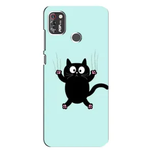 Чохол з принтом для TECNO POP 4 Pro (AlphaPrint) Модні коти (Падаючий кіт)