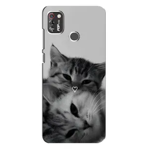Чохол з малюнком кіт на TECNO POP 4 Pro (Пара котів)