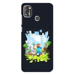 Чохол Майнкрафт на TECNO POP 4 Pro (AlphaPrint) Minecraft (персонажі Minecraft)