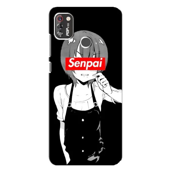 Чехол с принтом «Senpai» для TECNO POP 4 Pro