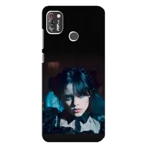 Чехлы Венсдей на TECNO POP 4 Pro Уэнсдей (AlphaPrint) (взгляд Уэнздей)
