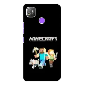 Чохол Майнкрафт на TECNO POP 4 (AlphaPrint) Minecraft (герої Minecraft)