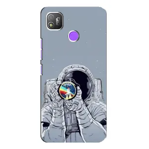 Чехол NASA для TECNO POP 4 (AlphaPrint) (Космонавт фото)