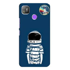 Чехол NASA для TECNO POP 4 (AlphaPrint) (Мальчик в шлеме)