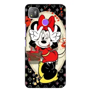 Чохол Disney Mouse TECNO POP 4 (PREMIUMPrint) (Мінні peace)