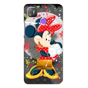 Чохол Disney Mouse TECNO POP 4 (PREMIUMPrint) (Minni з бантіком)